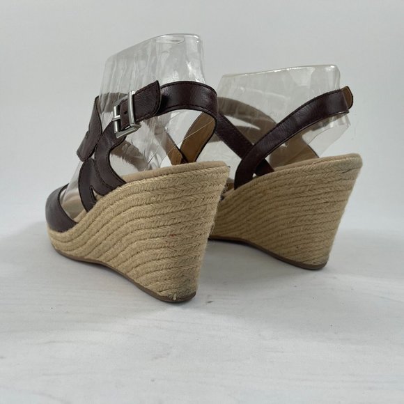 Born Concept B.O.C. Brown Cork Ankle Strap Wedge Comfort Sandals Women's Size 9M - Picture 3 of 12